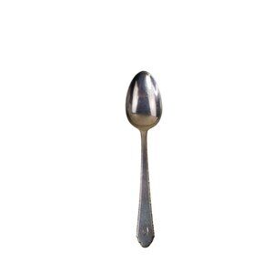 Lunt Sterling Silver Teaspoon William Mary O Monogram Vintage 91536